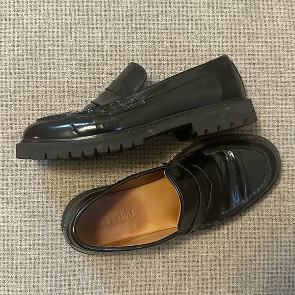 Thursday Boot Company Black Leather Loafers - Picture 2 of 4